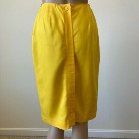 Vintage Jimmy Garcia Retro Skirt New York Women 4 Button Accent Pencil Straight - Picture 4 of 12